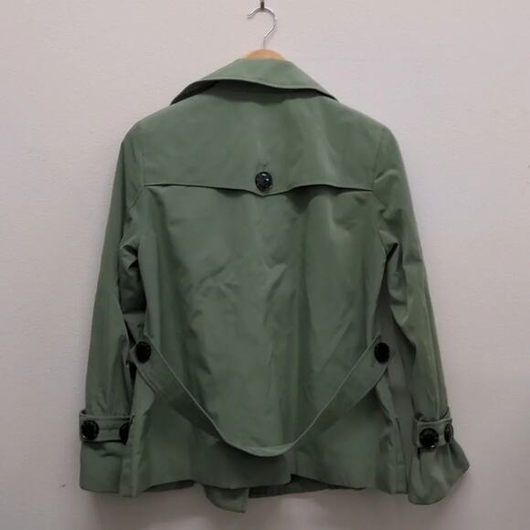 Braetan green button down trench coat size Small - Picture 3 of 5